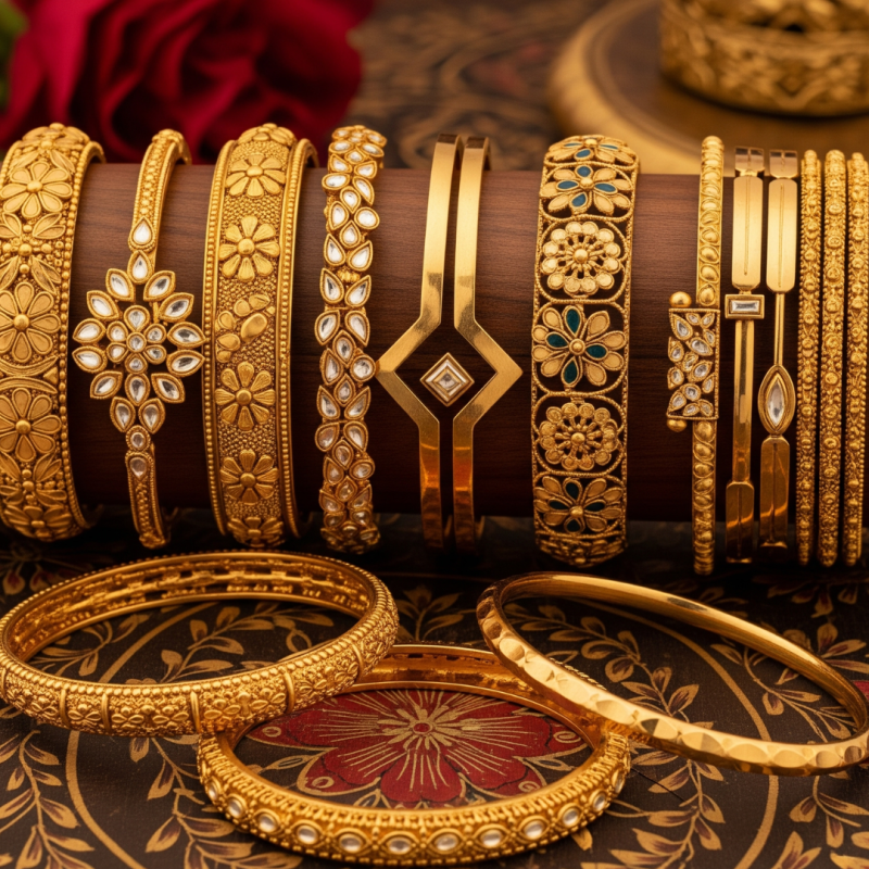 Top 10 Timeless Gold Jewellery Designs Every Indian Woman Should Own Traditional and modern gold bangle styles for Indian women